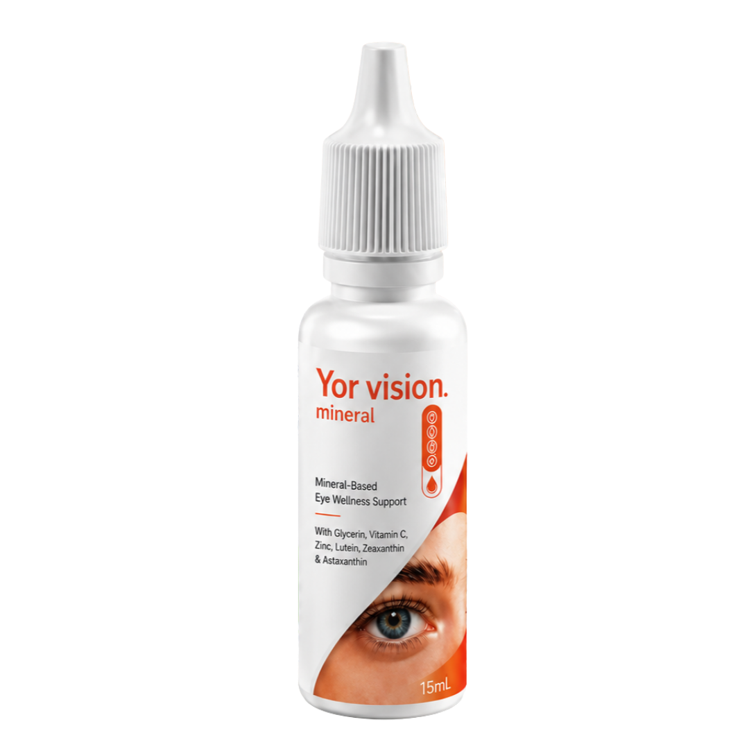 Front bottle image of YOR VISION Mineral Drops with the original product label visible.